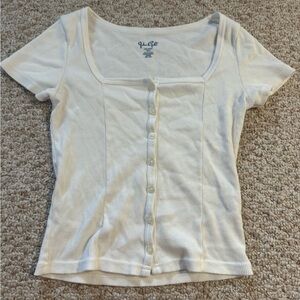 Brandy Melville white top button up